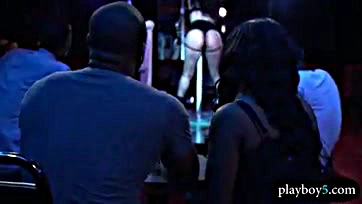 A black couple gets down with a stripper