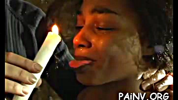 A girl engages in explicit vaginal eating and punishment