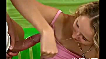 Cynthia's tight blonde pussy gets brutally pounded