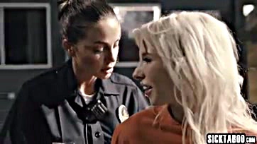 A lesbian cop busts a blonde for sex