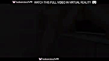 Iris solo masturbates in virtual reality