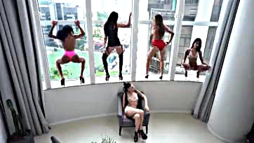 Brazilian girls have wild BBC sex party