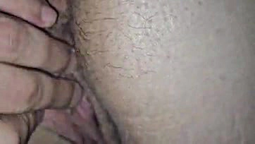 BBW wife shows off her hairy, fat ass and pussy