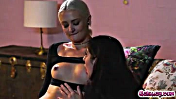 Femmes fatales Zoe and Keira engage in lesbian roleplay