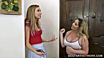 Horny Haley and Kiki get gangbanged by 12 black dudes