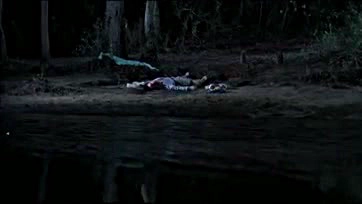 Nude chick gets naked, then drowns in Jason's blood