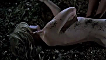 Nude chick gets naked, then drowns in Jason's blood