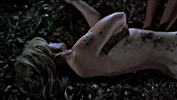 Nude chick gets naked, then drowns in Jason's blood