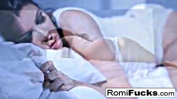 Romi has sex on the bed