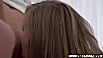 Mormon girls lick another's vagina, admiring physique