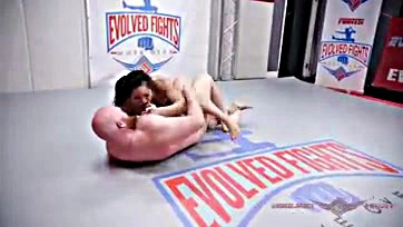 Fetish wrestling match between Song and Thor, explicit