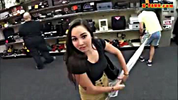 Coed exposes breasts at pawn shop for cash