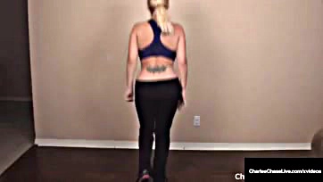 Hubby nails wife Charlee in a passionate, no-workout affair