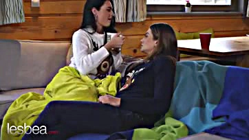 Lesbian couple enjoys intimate oral sex and orgasm