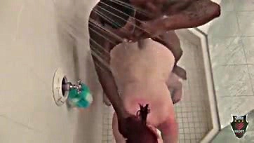 Amerie's massive booty gets ravaged in the shower