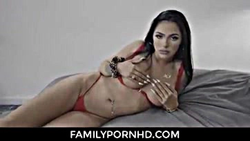 Vivianne gets double-penetrated by hubby and stepson on birthday