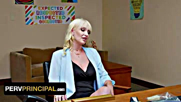 Kate Dee takes principal's cock in desperate stepmom role