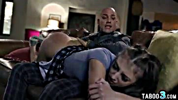 Teen gets spanked and anally fucked by strict stepdad