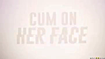 Get cum on her face, a hot Brazzers scene