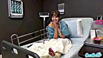 Lusty nurse Lexi Luna gets her tits fondled