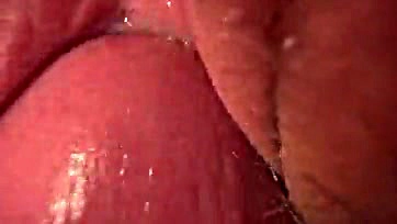 Teen stepsister's creamy pussy gets a close-up cumshot