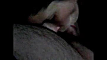 Blowjob, facial, and pearl necklace in late-night encounter