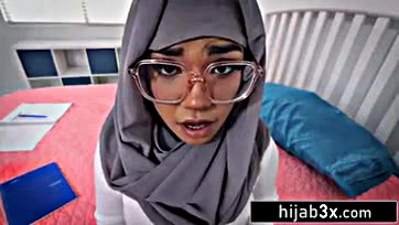 Fat, ugly Muslim chick gets cocky from stepbro's attention