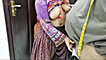 Indian tailor gets intimate with customer in a compromising position