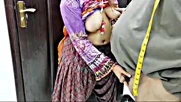 Indian tailor gets intimate with customer in a compromising position