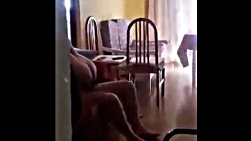 Dude comes home, gets blown by wife on couch