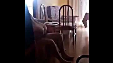 Dude comes home, gets blown by wife on couch