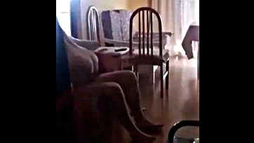 Dude comes home, gets blown by wife on couch