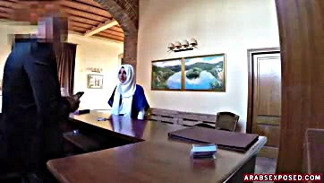 My boss bangs hot Arab chick on camera