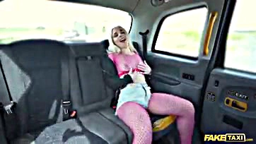 Blonde gets brutally screwed in pink bodysuit