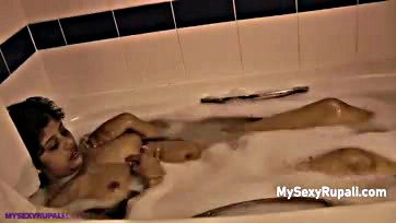 Indian auntie's explicit solo showering session gets wild