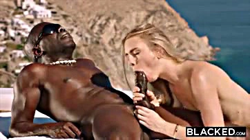 A blonde gets anally ravaged by a black man