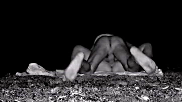 Beach couple gets down and dirty at night