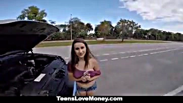 Teen gets towed, fucked, and paid by a dude