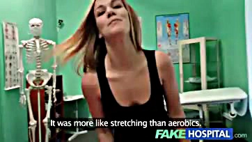 A hot gymnast gets a creampie from her doc