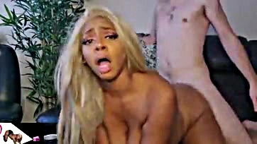 Black woman gets rough fucked and creampied