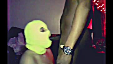 Black man's long dick gets gagged by ebony woman