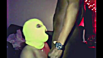 Black man's long dick gets gagged by ebony woman