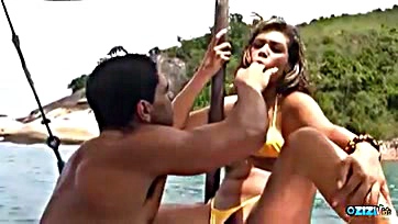 Milf's ass gets pounded on a boat