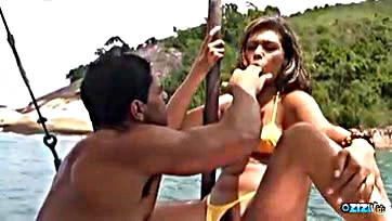 Milf's ass gets pounded on a boat