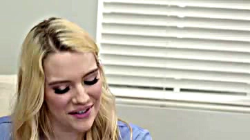 Lesbian doctor and receptionist get freaky in office