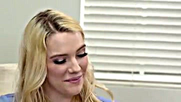 Lesbian doctor and receptionist get freaky in office