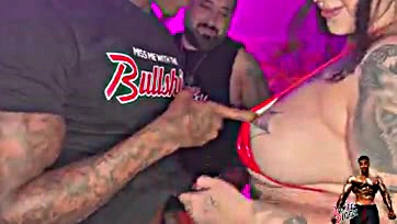 Roommate and BBC dude gangbang tattooed PAWG