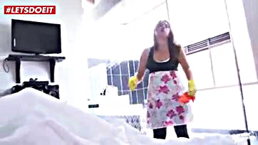 Naughty maid seduces boss for explicit sex