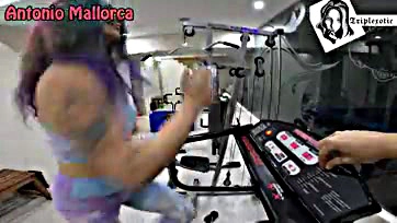 A muscular Argentine gets brutally anally penetrated in the gym