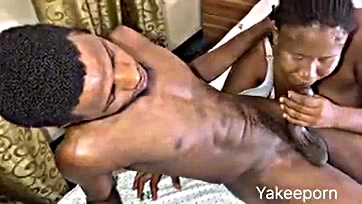 Nigerian woman gets doggy-style sex